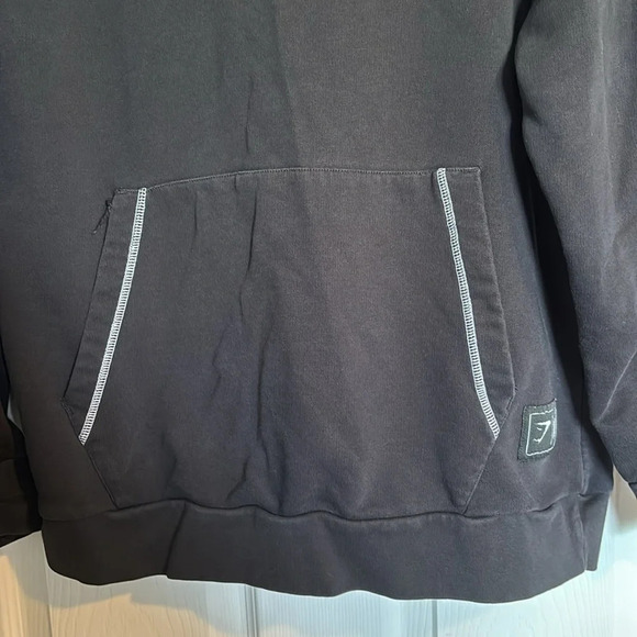Gymshark men’s black hoodie sweatshirt size medium - Picture 3 of 9